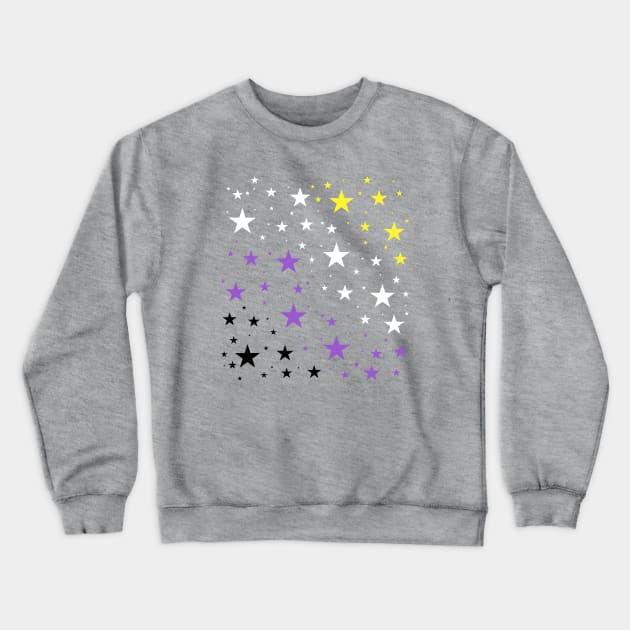 Enby Stars Crewneck Sweatshirt by anomalyalice